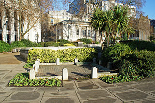 Site of scaffold at Tower Hill where Thomas More was executed by decapitation